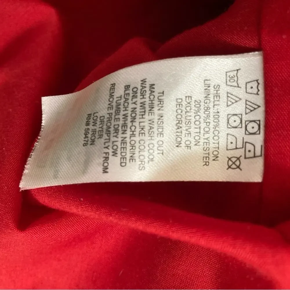 Tahari Plaid Red Yellow Long Sleeve Seersucker Apple Button Dress Toddler 2T